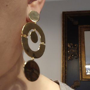 J.Crew Gold-Tone Orbit Chandelier Earrings